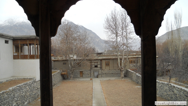 view from khaplu fort balcony